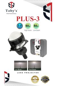 Toby's Plus-3 3-Inch LED Lens Projector - 60W High Beam / 50W Low Beam