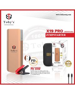 Toby's X19 Pro Jump Starter - 16,000mAh, PD 30W Fast Charging