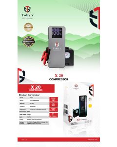Toby's X20 Jump Starter with Air Compressor - 16,000mAh