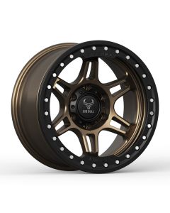 Big Bull Phantom 17X9 Textured Bronze W/ Black Ring