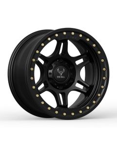 Big Bull Phantom 17X9 Satin Black W/ Black Ring