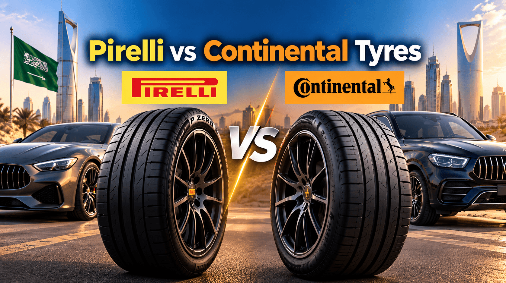 Pirelli vs Continental Tyres in Saudi Arabia: Which Is Right for Luxury Cars?